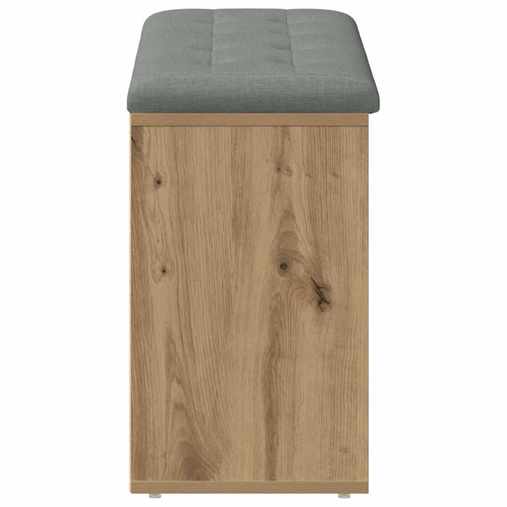 kézműves tölgy szerelt fa cipőtároló pad 102x32x50 cm