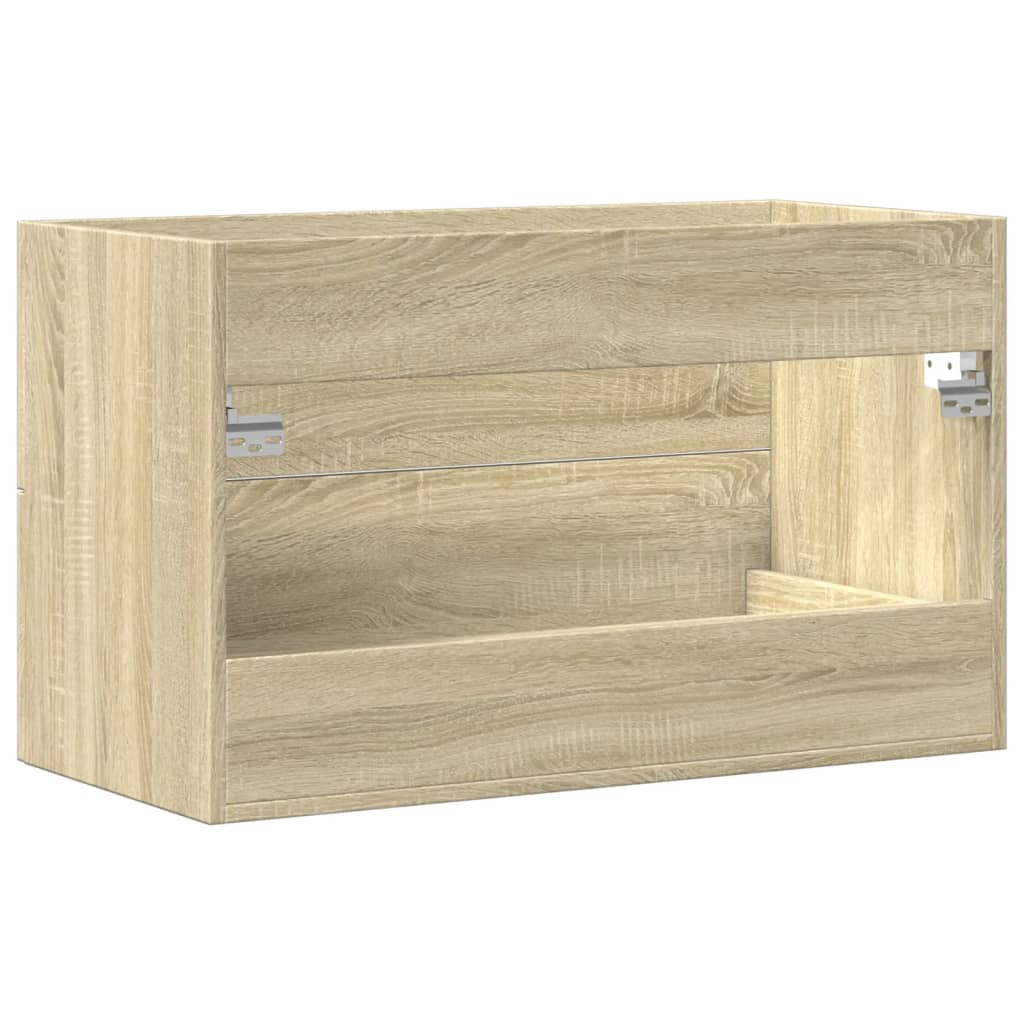antik fa színű szerelt fa mosdószekrény 80 x 38,5 x 48 cm