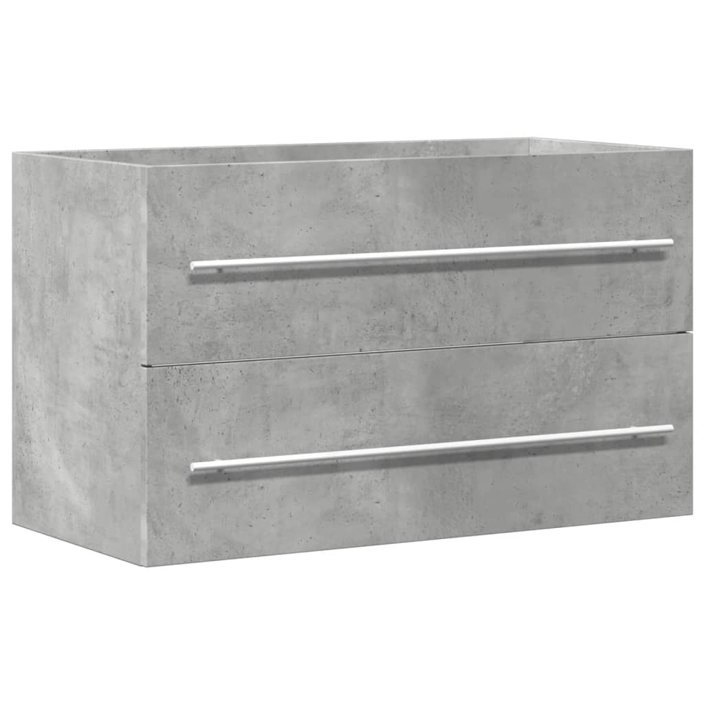 betonszürke szerelt fa mosdószekrény 80 x 38,5 x 48 cm