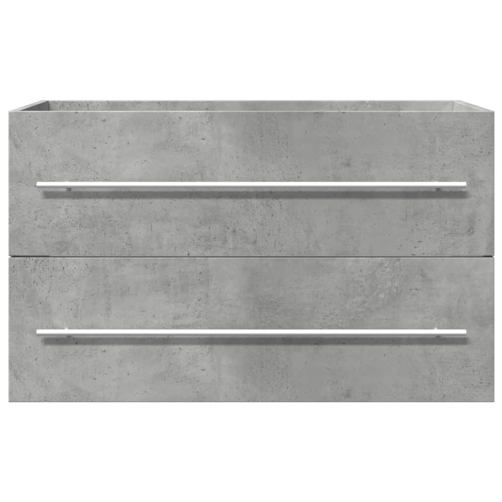 betonszürke szerelt fa mosdószekrény 80 x 38,5 x 48 cm
