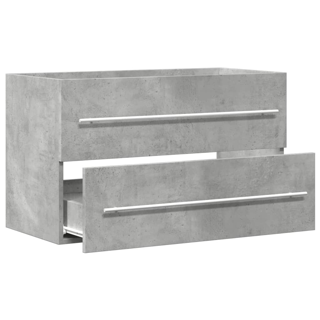 betonszürke szerelt fa mosdószekrény 80 x 38,5 x 48 cm