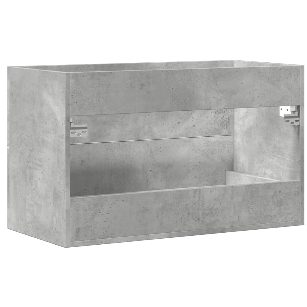 betonszürke szerelt fa mosdószekrény 80 x 38,5 x 48 cm