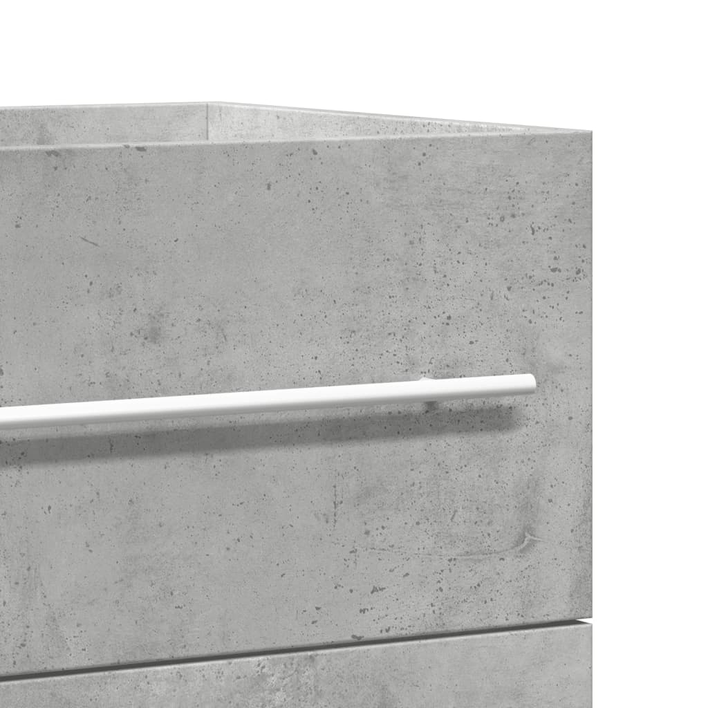 betonszürke szerelt fa mosdószekrény 80 x 38,5 x 48 cm