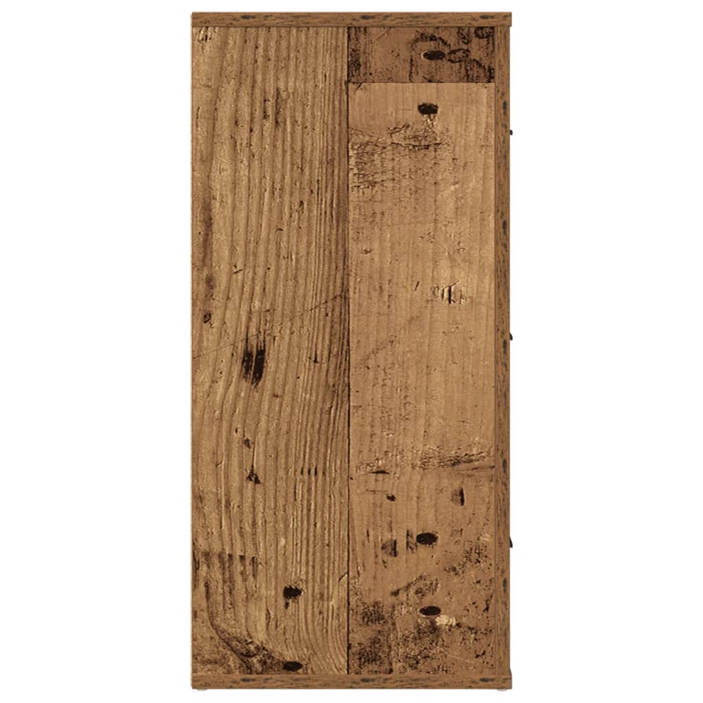 öreg fa árnyalatú szerelt fa tálalószekrény 80 x 33 x 70 cm