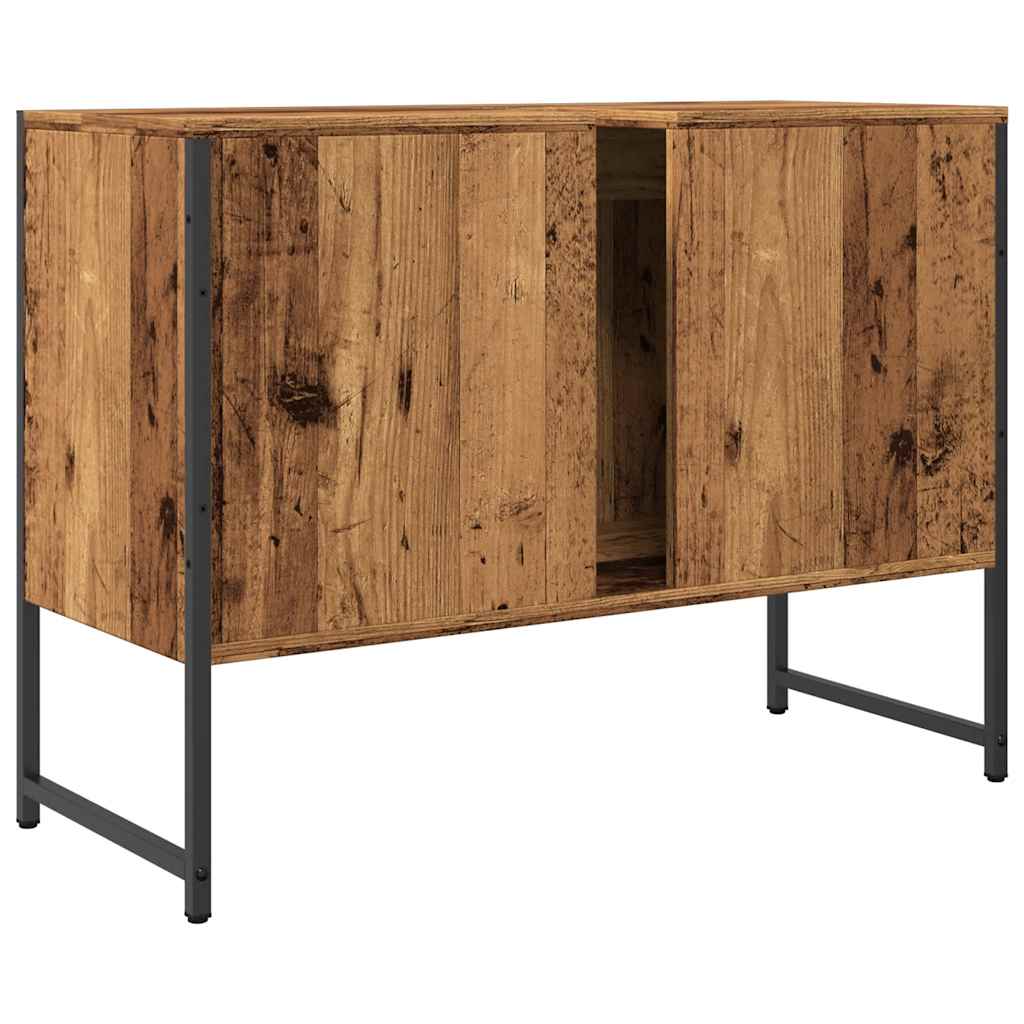 antik fa színű szerelt fa mosdószekrény 80 x 33 x 60 cm