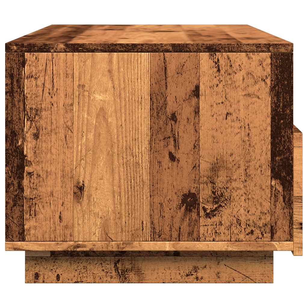antik fa színű dohányzóasztal LED-lámpákkal 90 x 49 x 40 cm