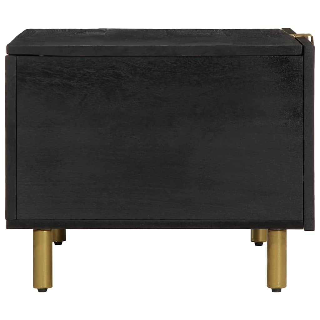 fekete szerelt fa dohányzóasztal 80 x 50 x 40 cm