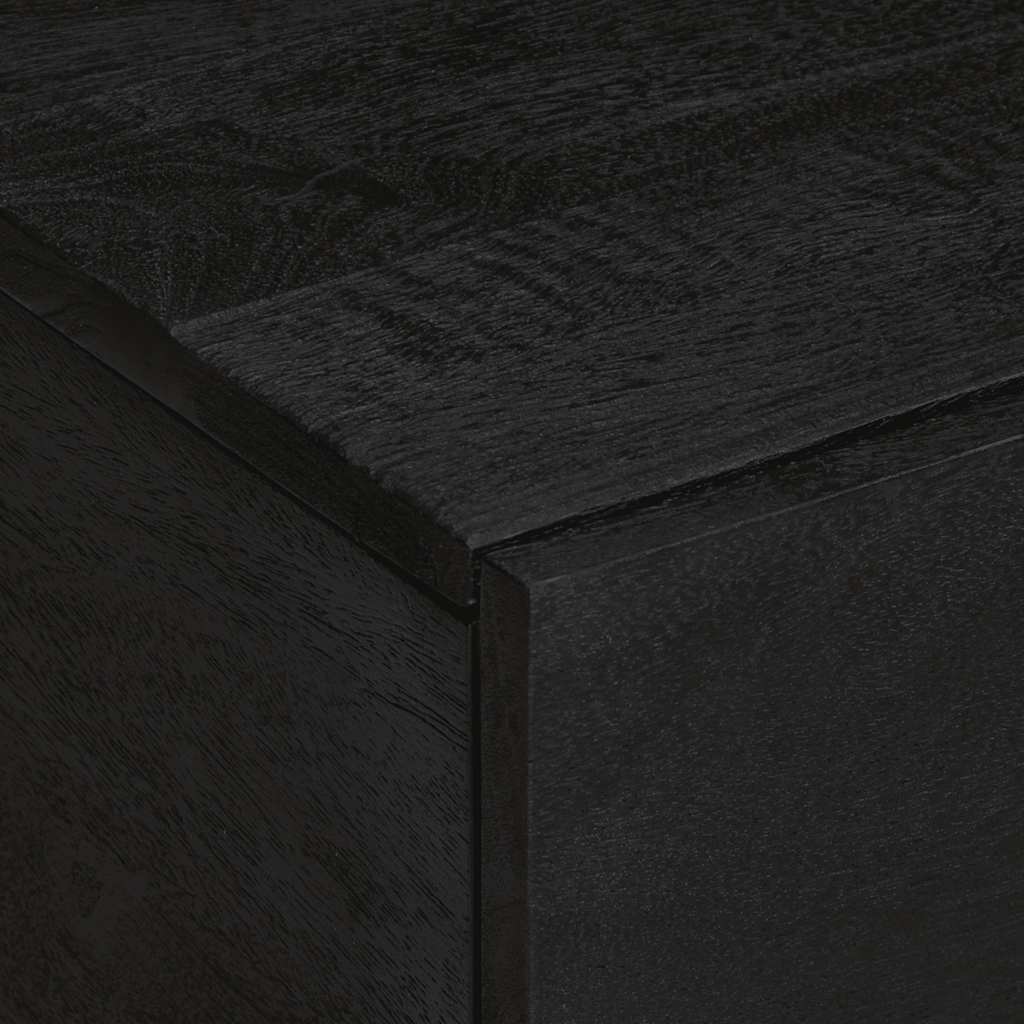 fekete szerelt fa dohányzóasztal 80 x 50 x 40 cm