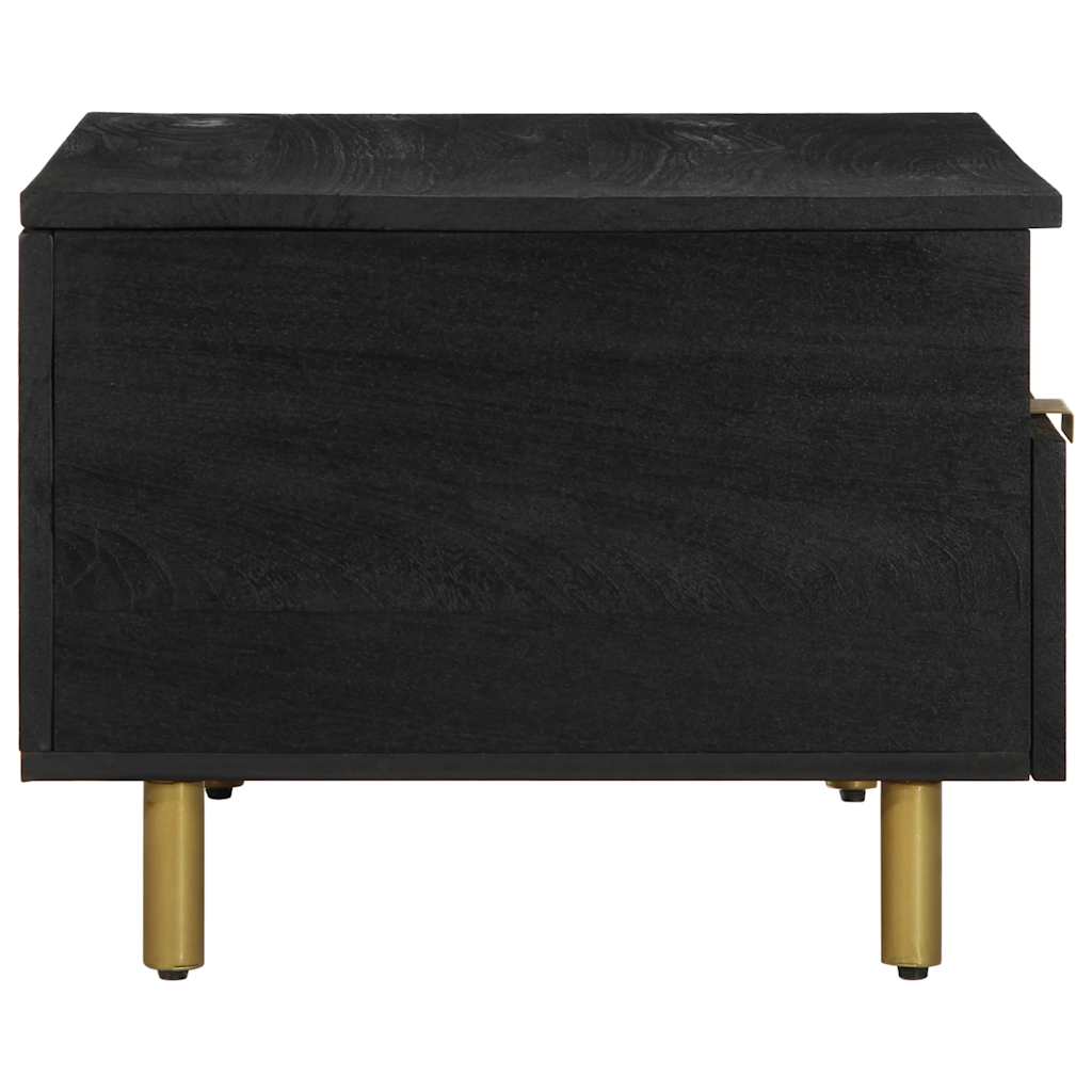 fekete szerelt fa dohányzóasztal 80 x 54 x 40 cm