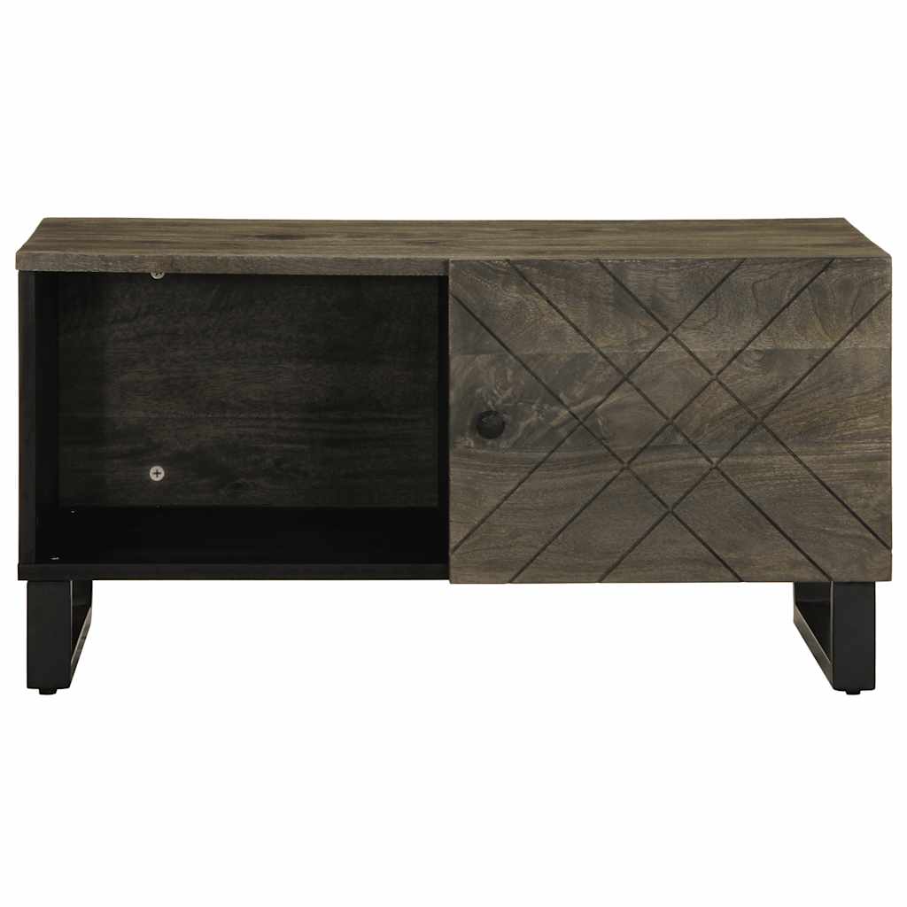fekete tömör mangófa dohányzóasztal 80 x 50 x 40 cm