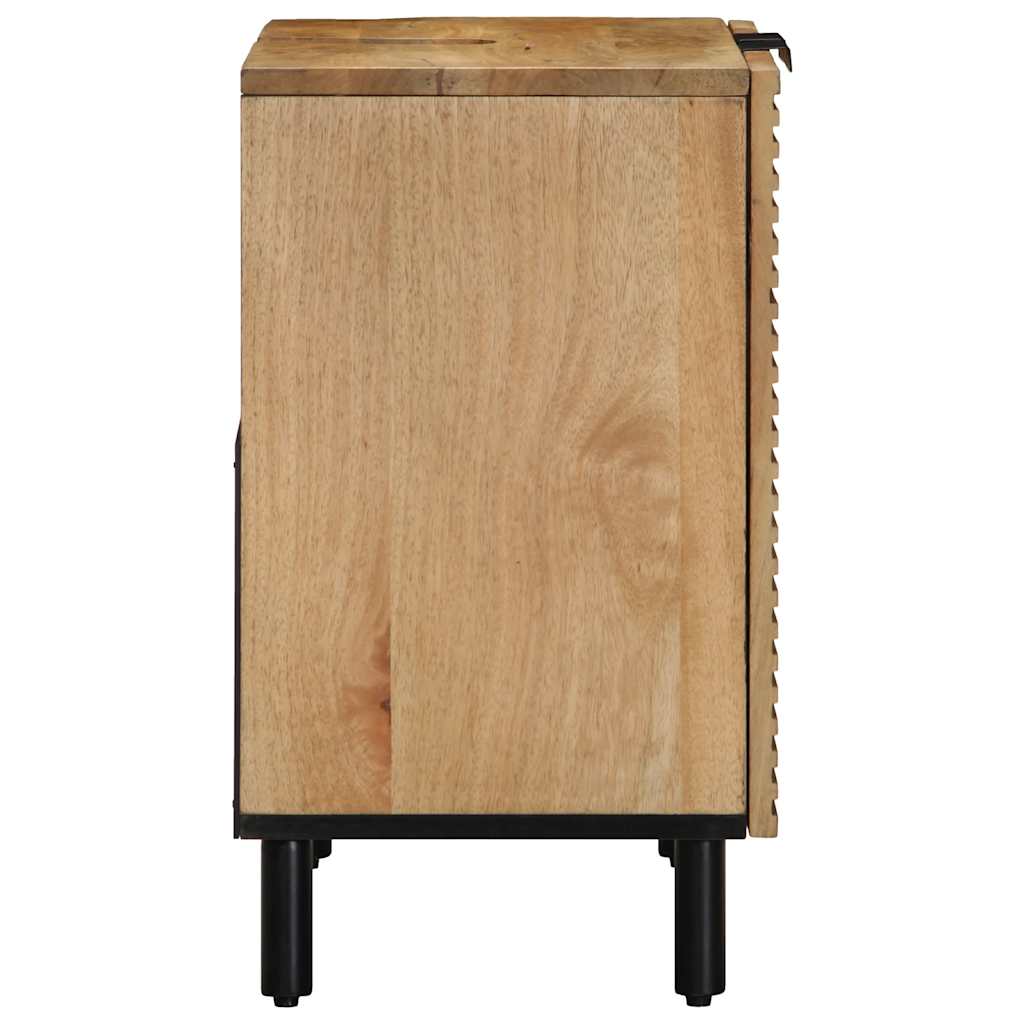 barna tömör mangófa fürdőszobai mosdószekrény 62 x 33 x 58 cm