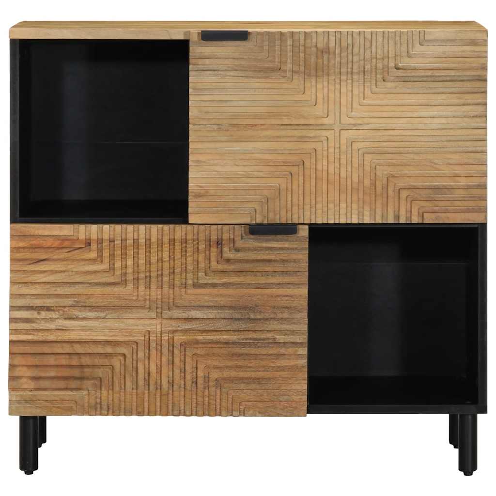 komód barna 80x33x75 cm tömör fa mangó