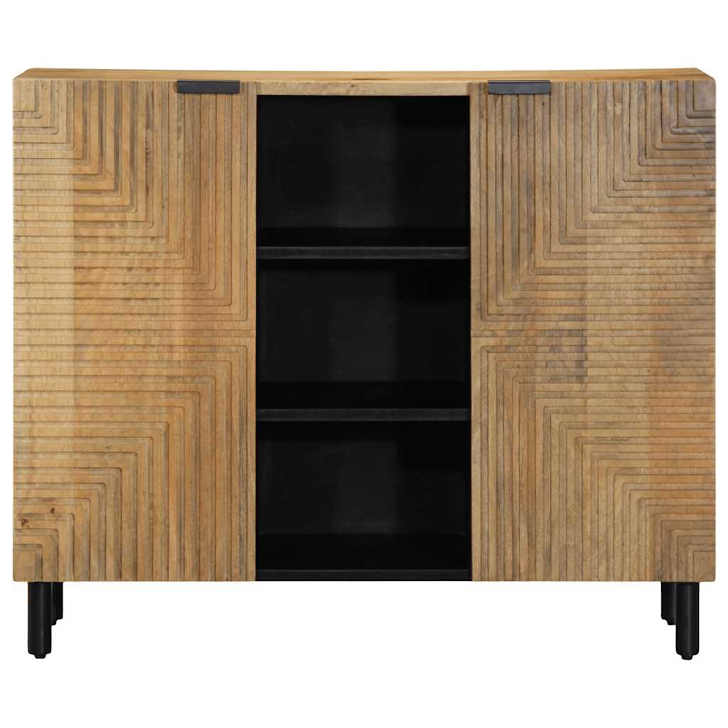 komód barna 90x33x75 cm tömör fa mangó