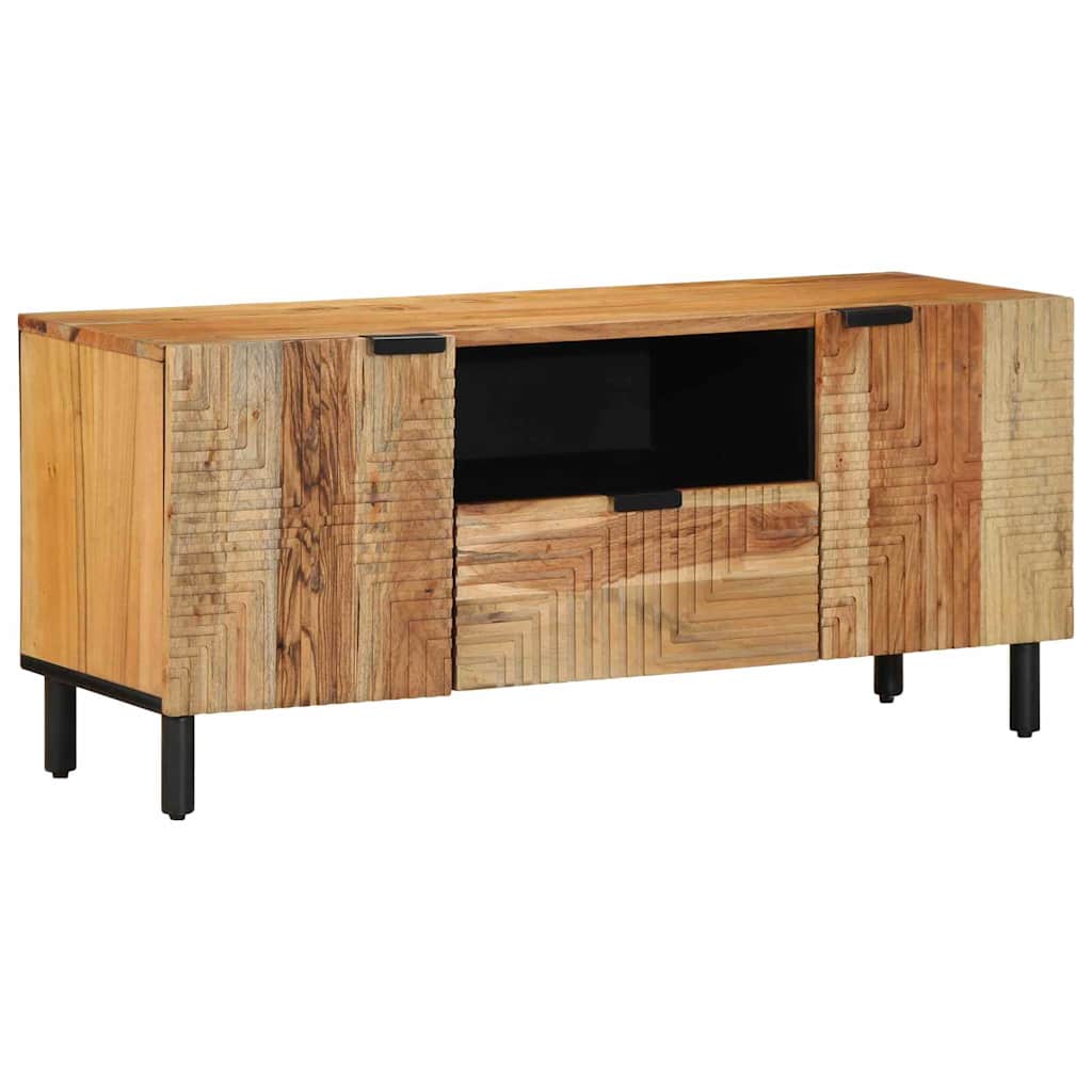 TV szekrény fiókkal Barna 105 x 33 x 46 cm Tömör Mangófát