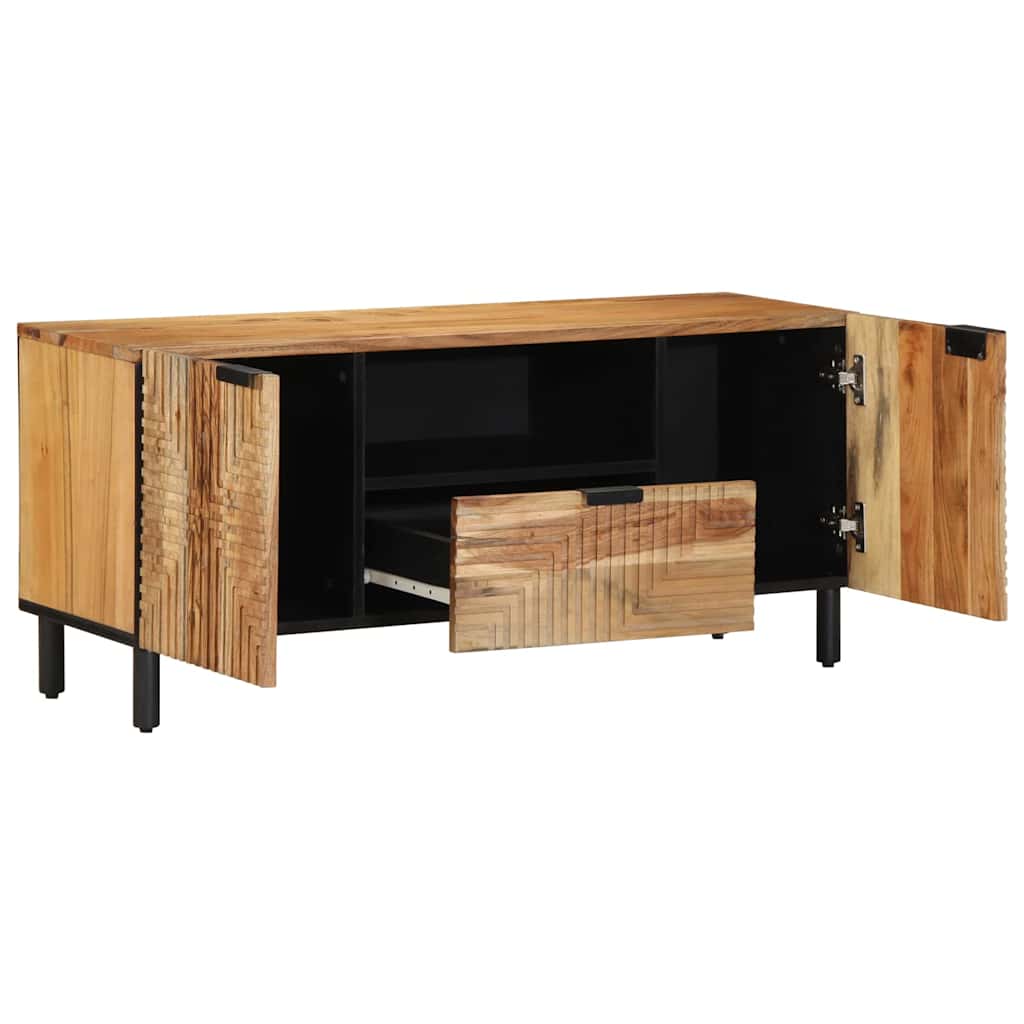 TV szekrény fiókkal Barna 105 x 33 x 46 cm Tömör Mangófát