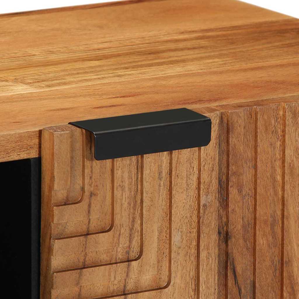 TV szekrény polcokkal Barna 80 x 33 x 46 cm Tömör Mangófát