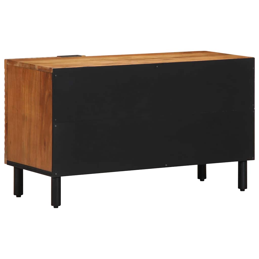 TV szekrény polcokkal Barna 80 x 33 x 46 cm Tömör Mangófát