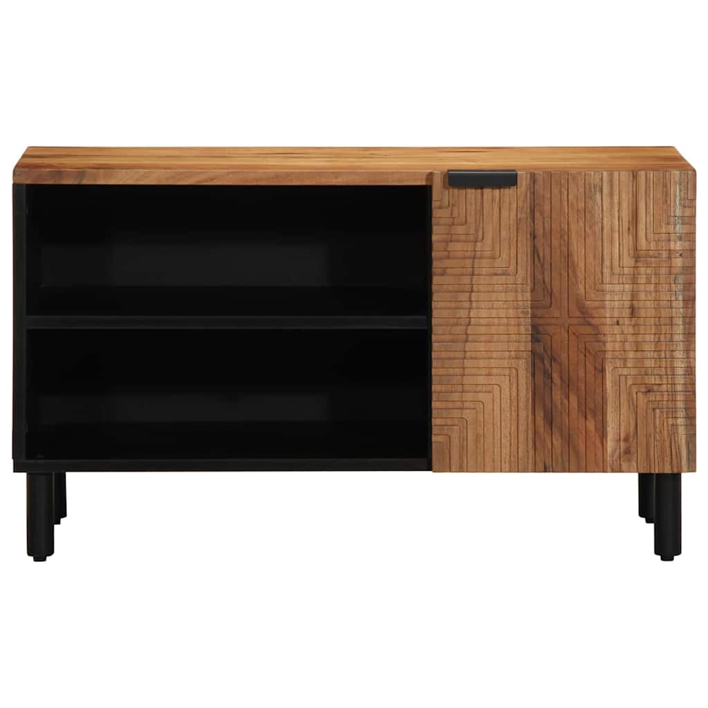 TV szekrény polcokkal Barna 80 x 33 x 46 cm Tömör Mangófát