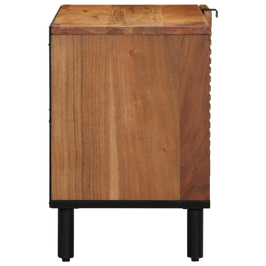 TV szekrény polcokkal Barna 80 x 33 x 46 cm Tömör Mangófát
