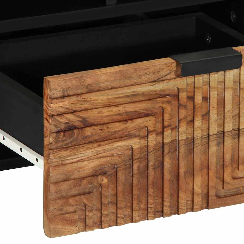 TV szekrény fiókkal Barna 100 x 33 x 46 cm Tömör Mangófát