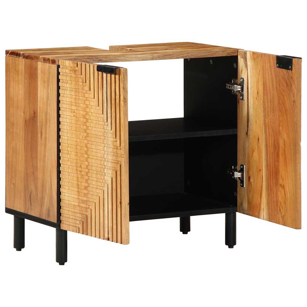 Fürdőszobai mosdószekrény Barna 62 x 33 x 58 cm Tömör Mangófát