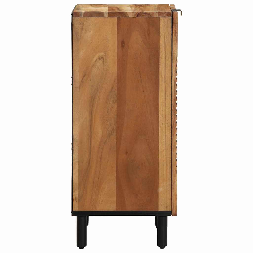 Széf polcokkal tárolóval Barna 40 x 33,5 x 75 cm Tömör Mangófát