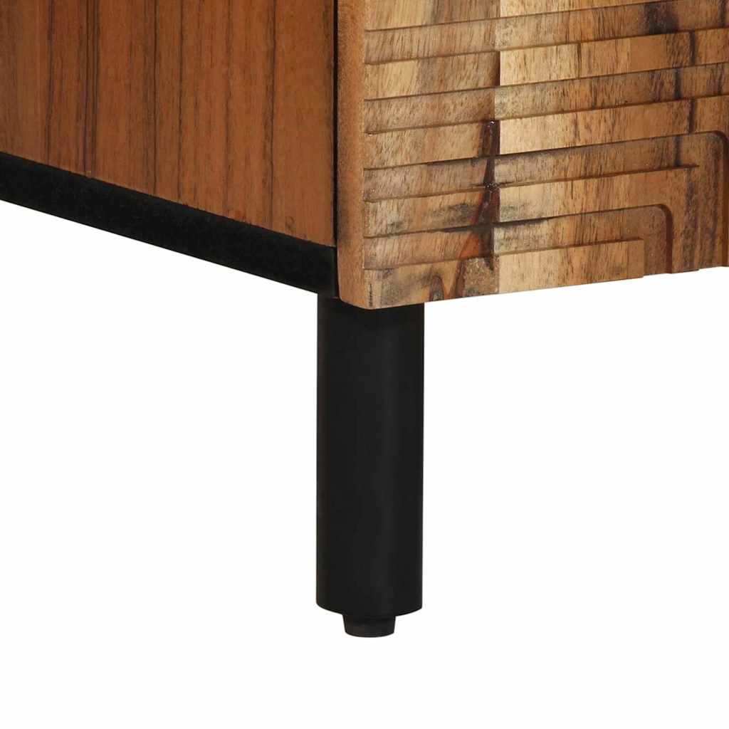 Széf polcokkal tárolóval Barna 60 x 33 x 75 cm Tömör Mangófát