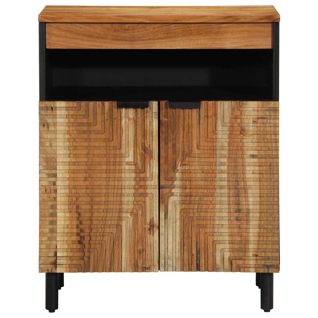 Széf polcokkal tárolóval Barna 60 x 33 x 75 cm Tömör Mangófát