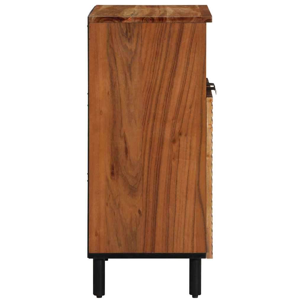 Széf polcokkal tárolóval Barna 60 x 33 x 75 cm Tömör Mangófát