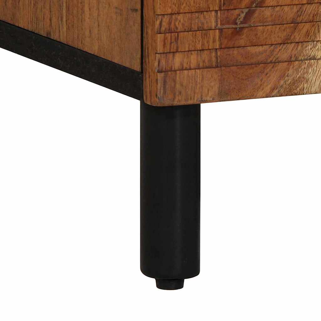 Széf polcokkal tárolóval Barna 60 x 33,5 x 75 cm Tömör Mangófát