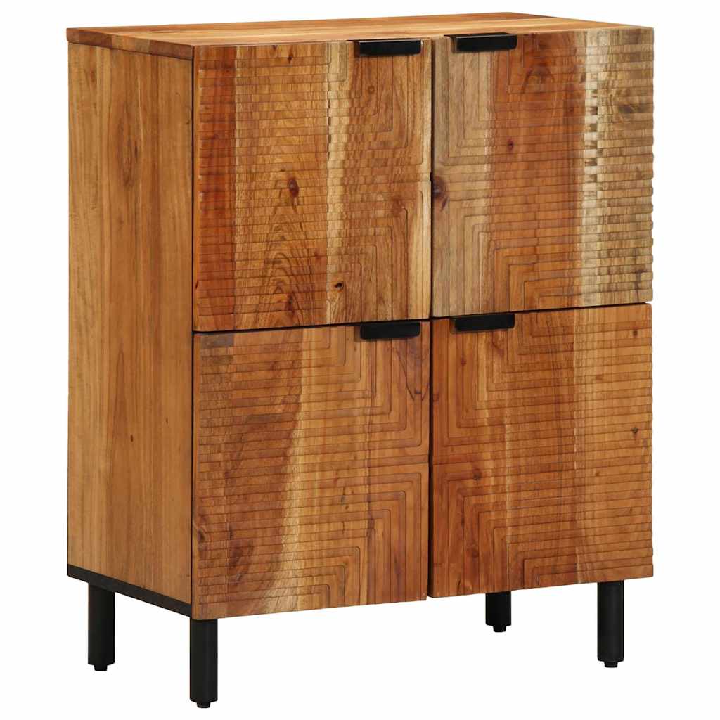 Széf polcokkal tárolóval Barna 60 x 33,5 x 75 cm Tömör Mangófát