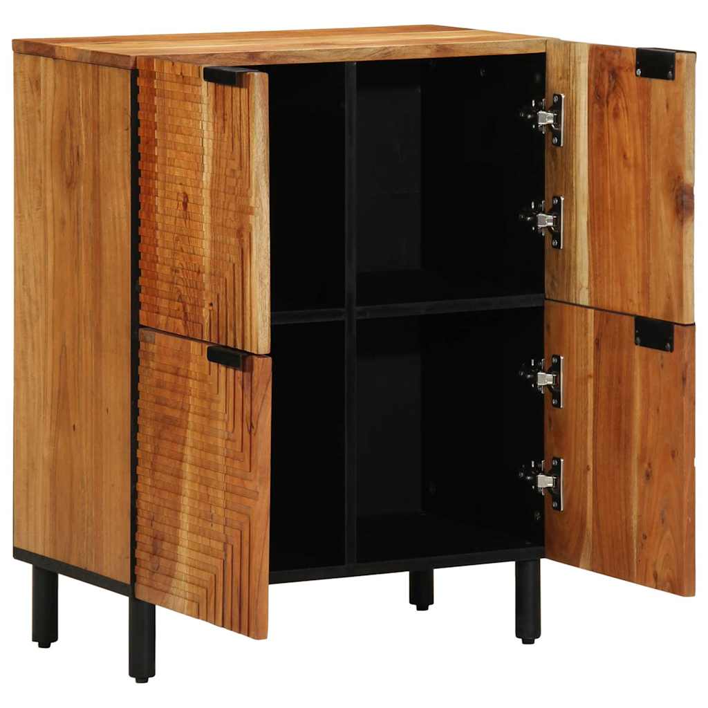 Széf polcokkal tárolóval Barna 60 x 33,5 x 75 cm Tömör Mangófát