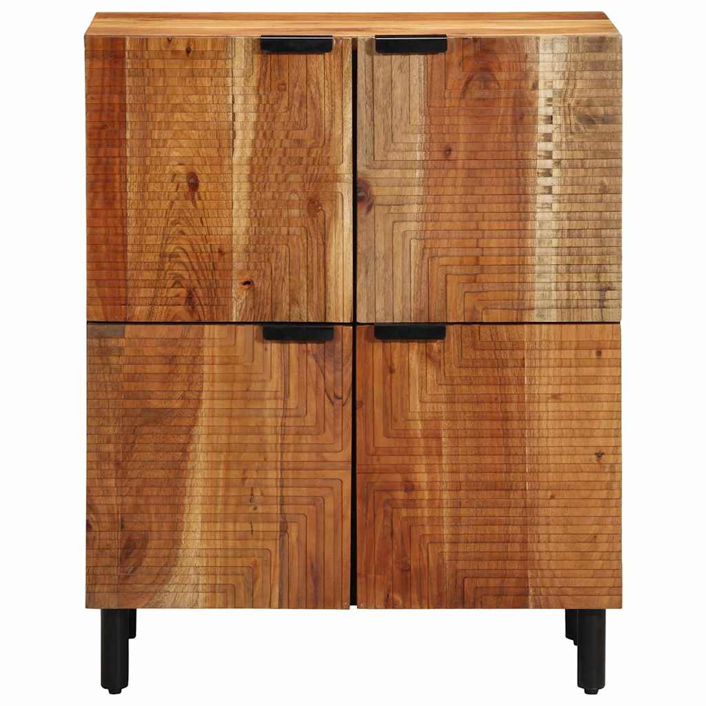 Széf polcokkal tárolóval Barna 60 x 33,5 x 75 cm Tömör Mangófát