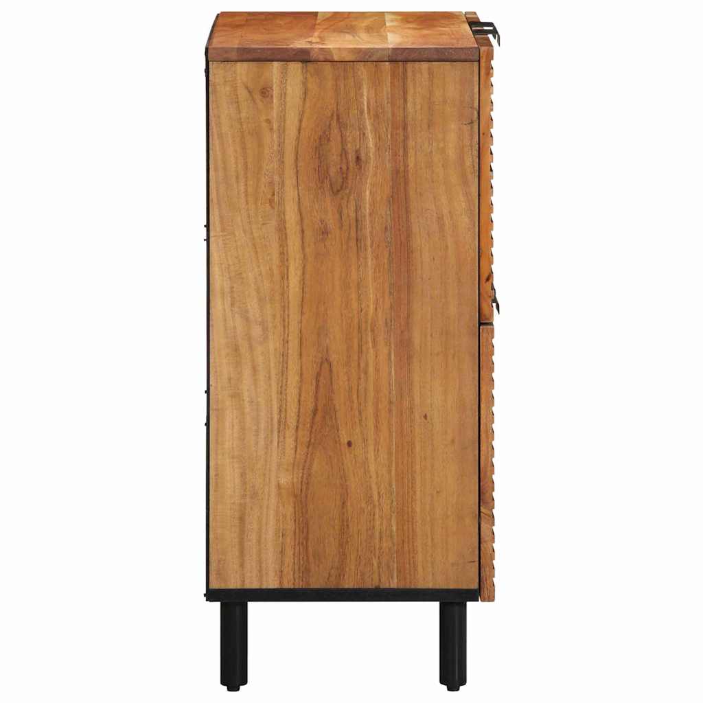 Széf polcokkal tárolóval Barna 60 x 33,5 x 75 cm Tömör Mangófát