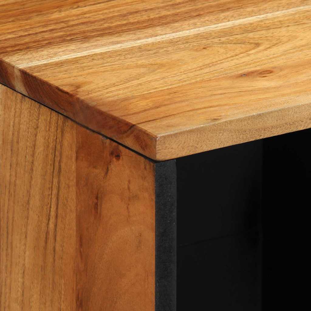 Széf polcokkal tárolóval Barna 80 x 33 x 75 cm Tömör Mangófát