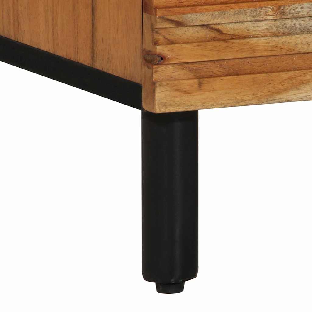 Széf polcokkal tárolóval Barna 80 x 33 x 75 cm Tömör Mangófát