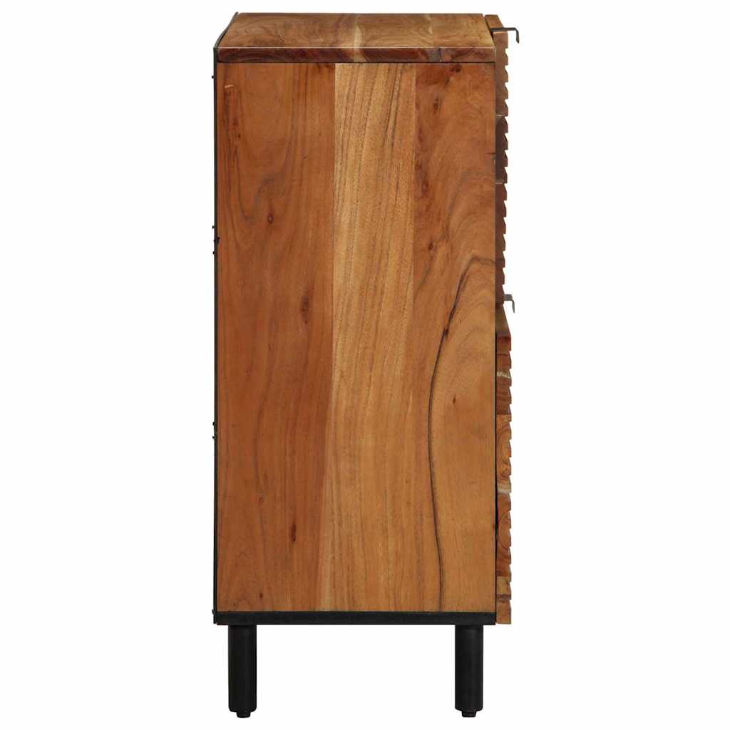 Széf polcokkal tárolóval Barna 80 x 33 x 75 cm Tömör Mangófát