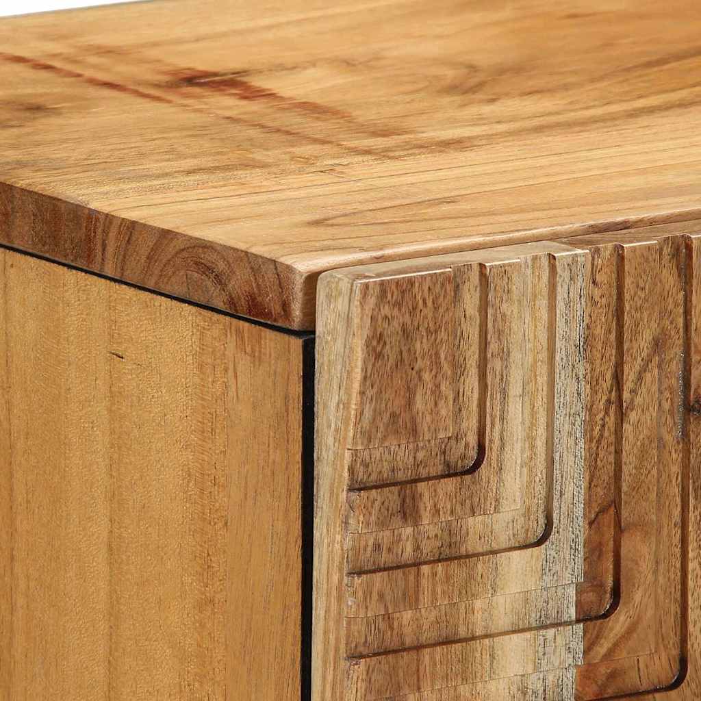Széf polcokkal tárolóval Barna 90 x 33 x 75 cm Tömör Mangófát