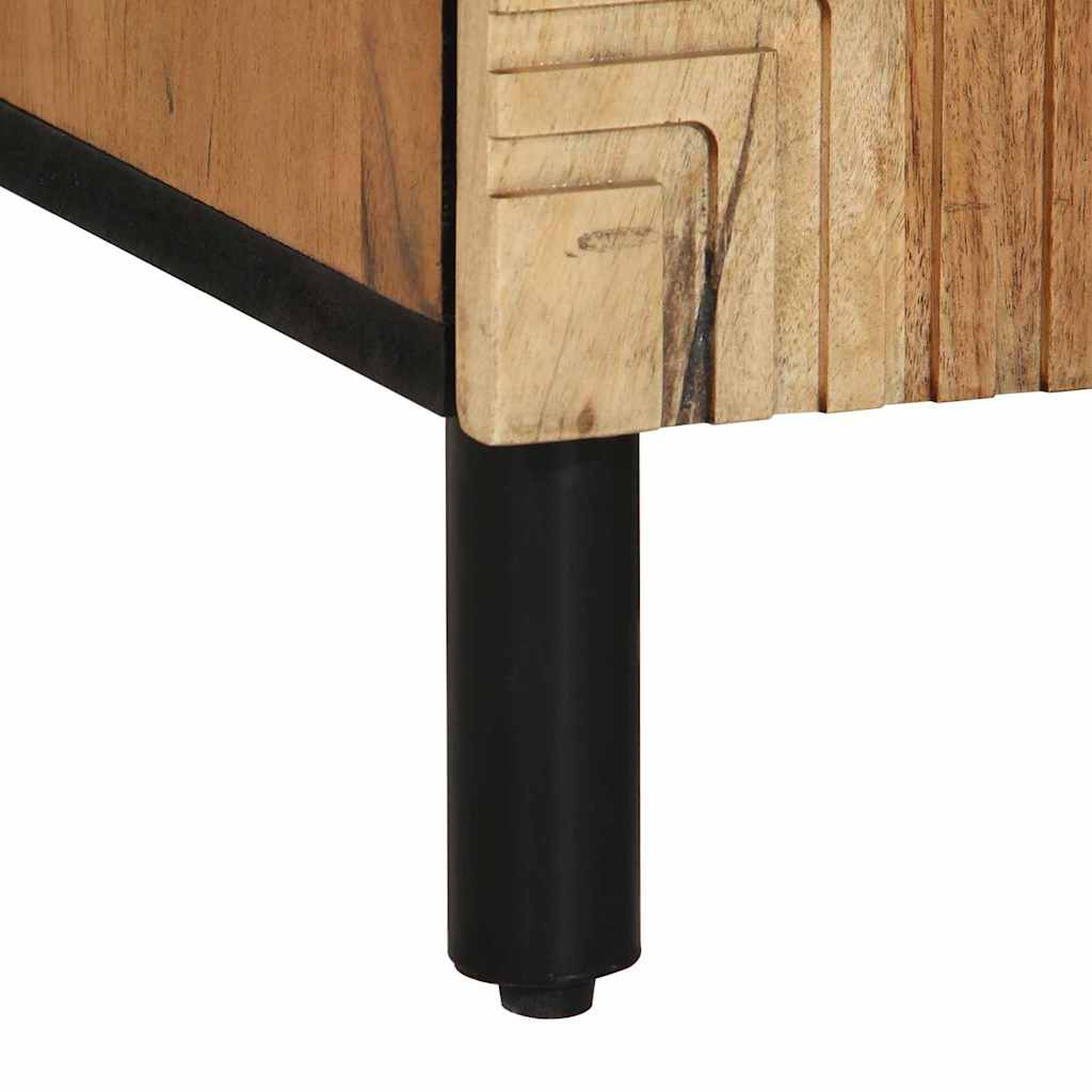 Széf polcokkal tárolóval Barna 90 x 33 x 75 cm Tömör Mangófát