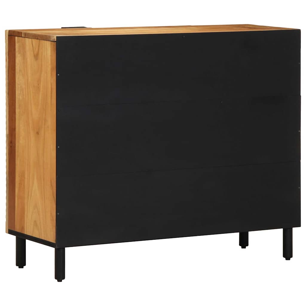 Széf polcokkal tárolóval Barna 90 x 33 x 75 cm Tömör Mangófát