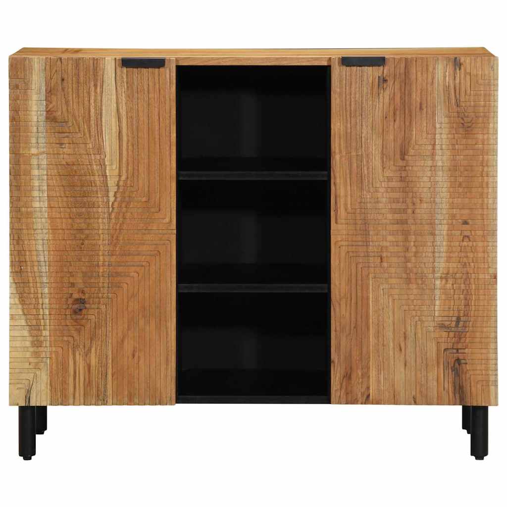 Széf polcokkal tárolóval Barna 90 x 33 x 75 cm Tömör Mangófát