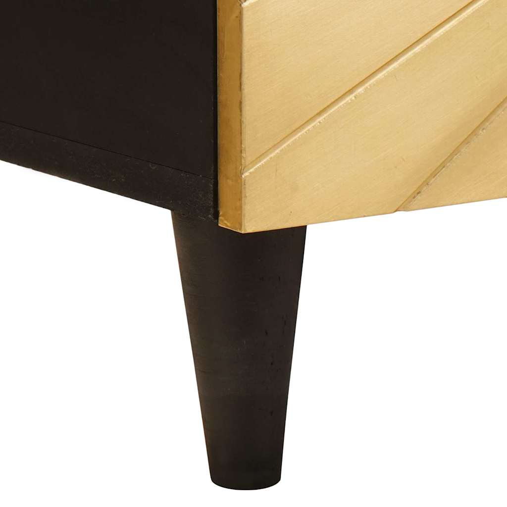 TV szekrény Fekete és Arany 105 x 33 x 46 cm Szerelt Fa