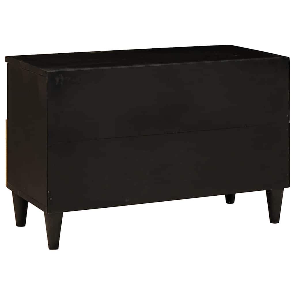 TV szekrény Fekete és Arany 70 x 33 x 46 cm Szerelt Fa