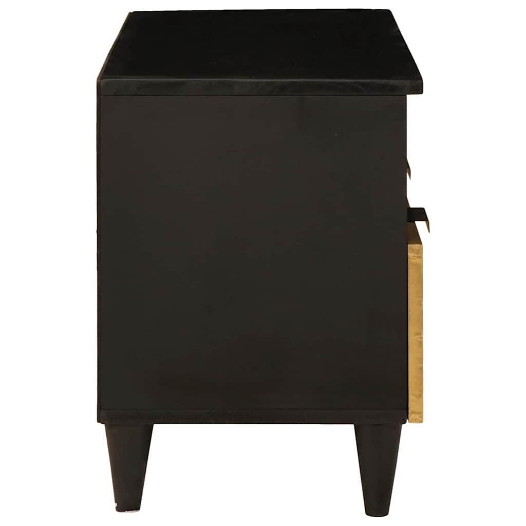 TV szekrény Fekete és Arany 70 x 33 x 46 cm Szerelt Fa