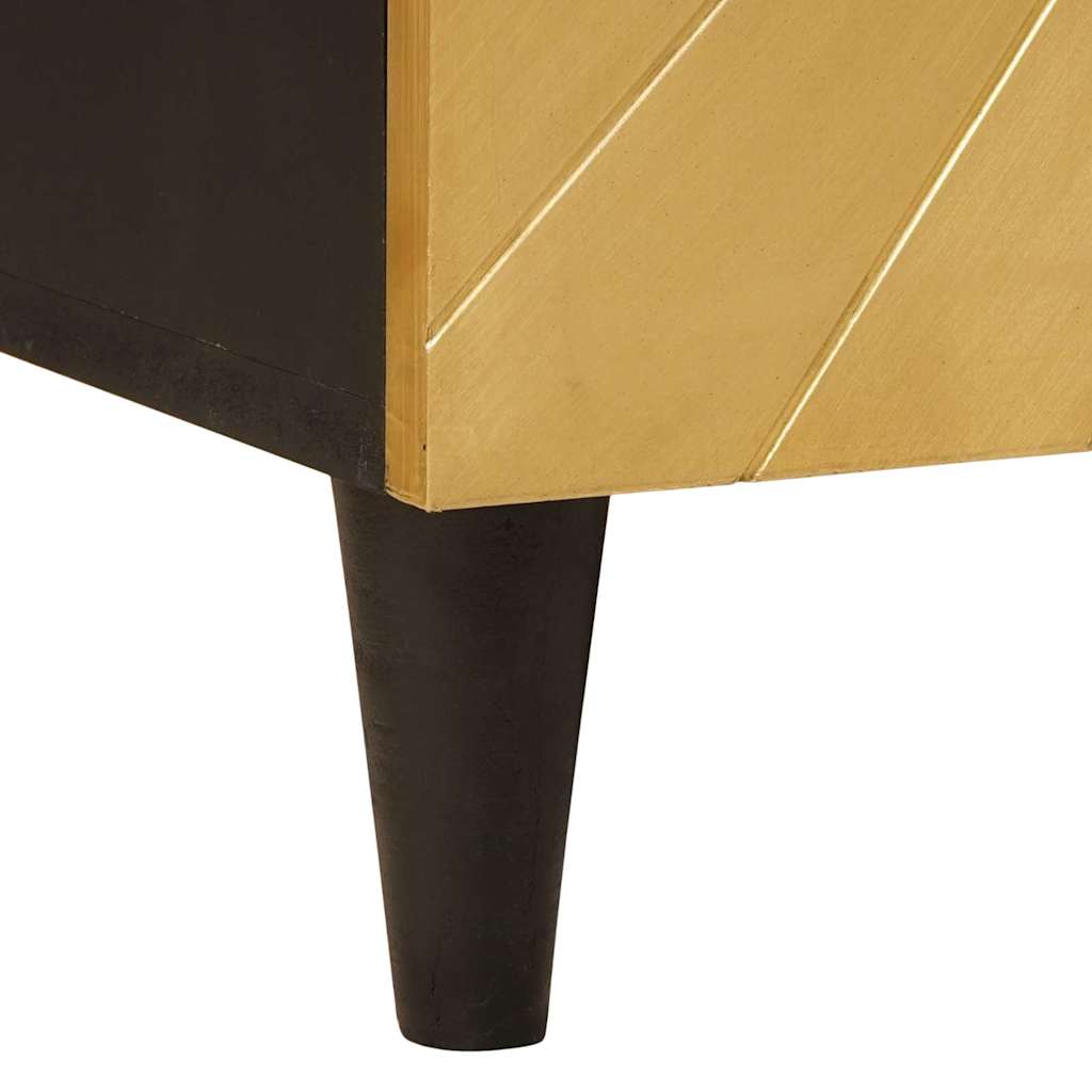 Széf Fekete és Arany 60 x 33 x 75 cm Tömör Mangófát