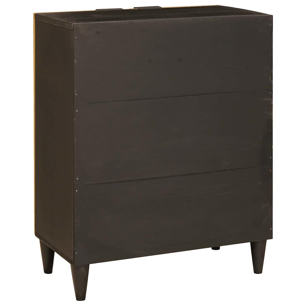 Széf Fekete és Arany 60 x 33 x 75 cm Tömör Mangófát