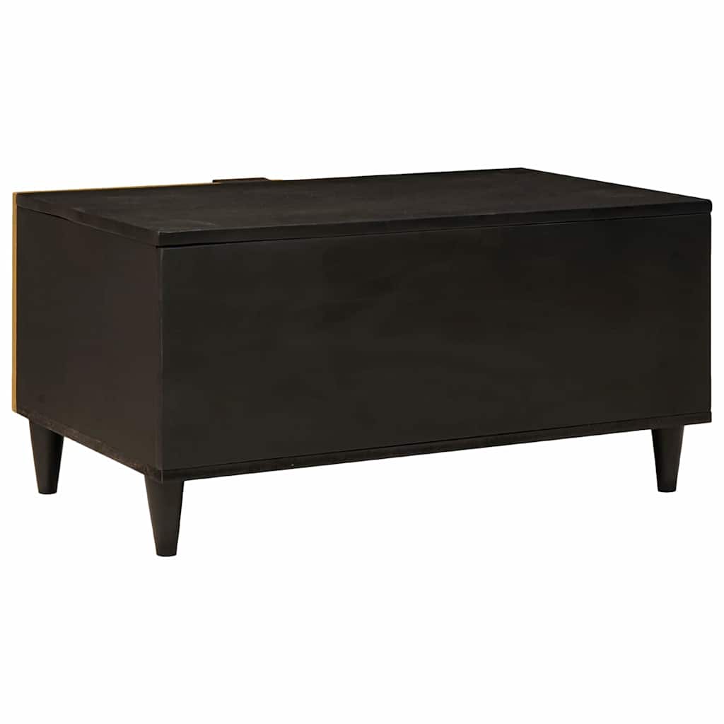 Dohányzóasztal Fekete és Arany 80 x 50 x 40 cm Szerelt Fa