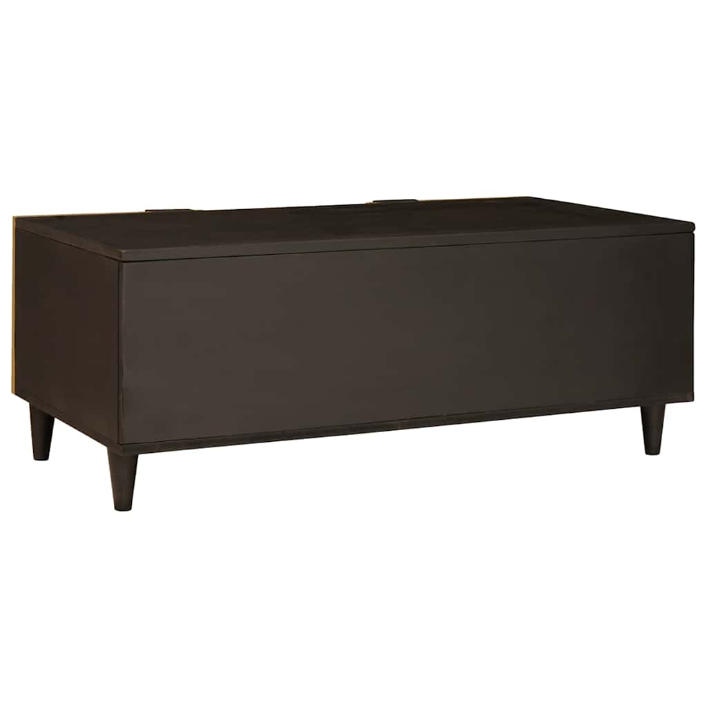 Dohányzóasztal Fekete és Arany 100 x 54 x 40 cm Szerelt Fa