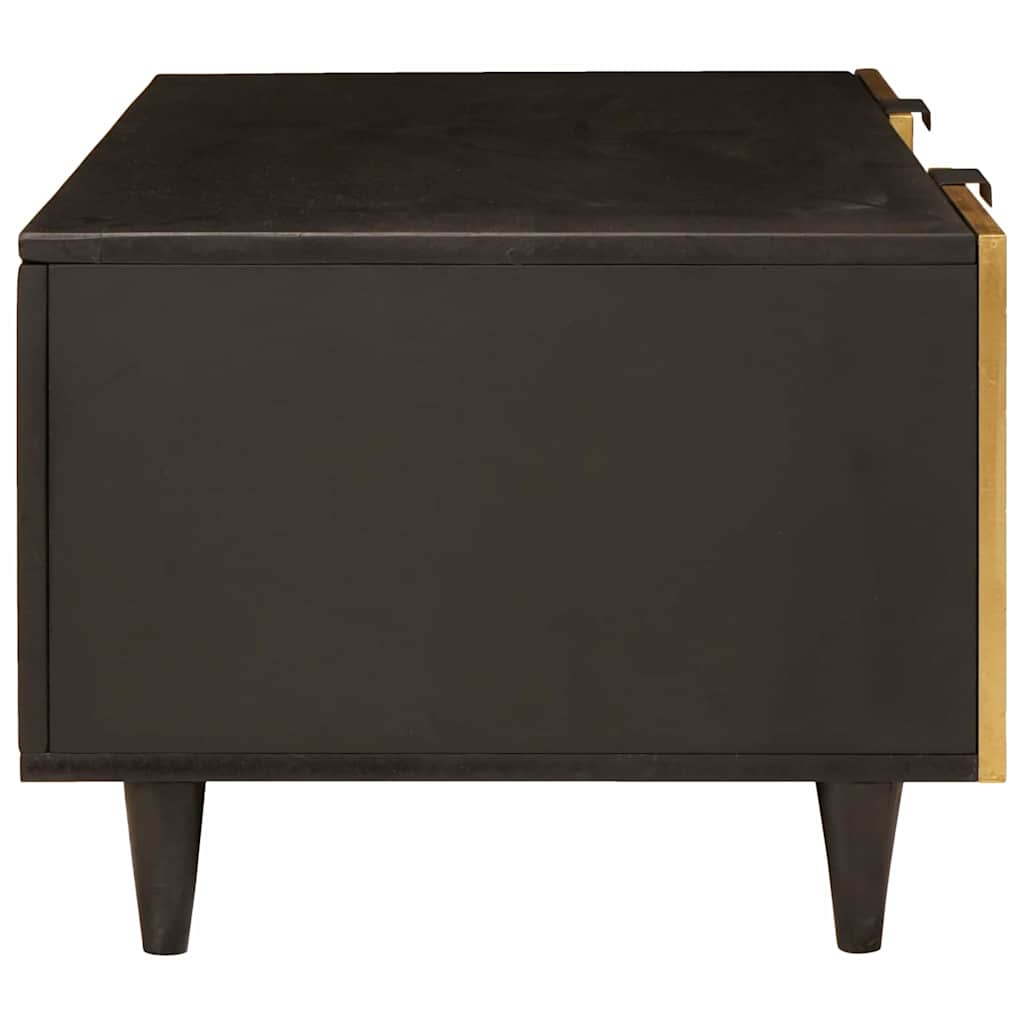 Dohányzóasztal Fekete és Arany 100 x 54 x 40 cm Szerelt Fa