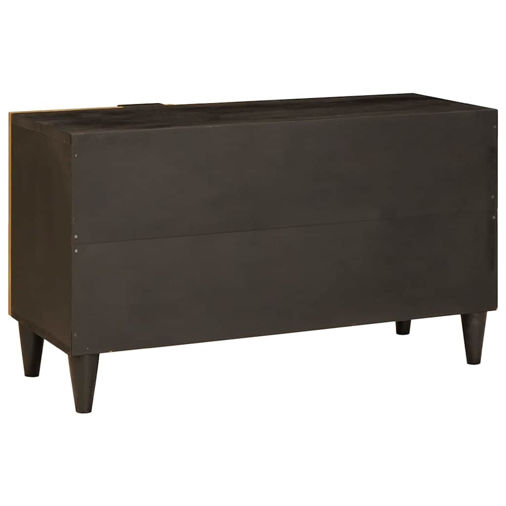 TV szekrény Fekete és Arany 80 x 33 x 46 cm Szerelt Fa